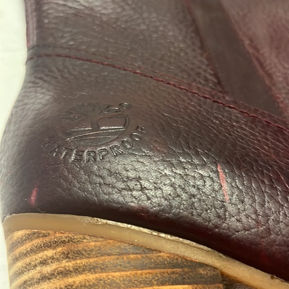 Timberland Earthkeepers Burgundy Colored Heeled Waterproof Boots, Size 10, NWOT - Picture 13 of 15